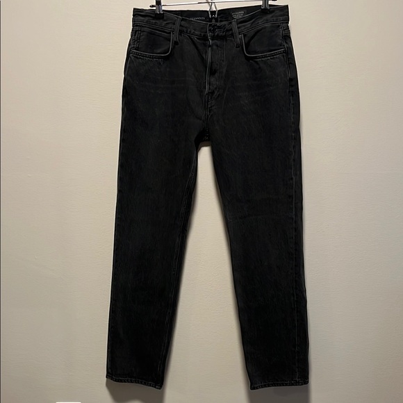 ALL SAINTS (NWT) Men's Reid Straight Fit Rigid Denim Jeans, Black, Size W30, L32 - Picture 2 of 12